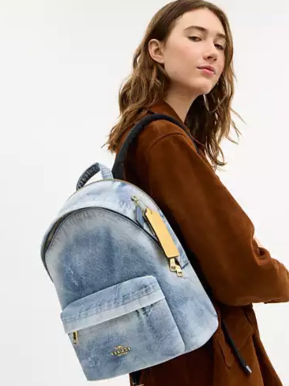 Coach Loved Denim Small Backpack NWT - Picture 5 of 7